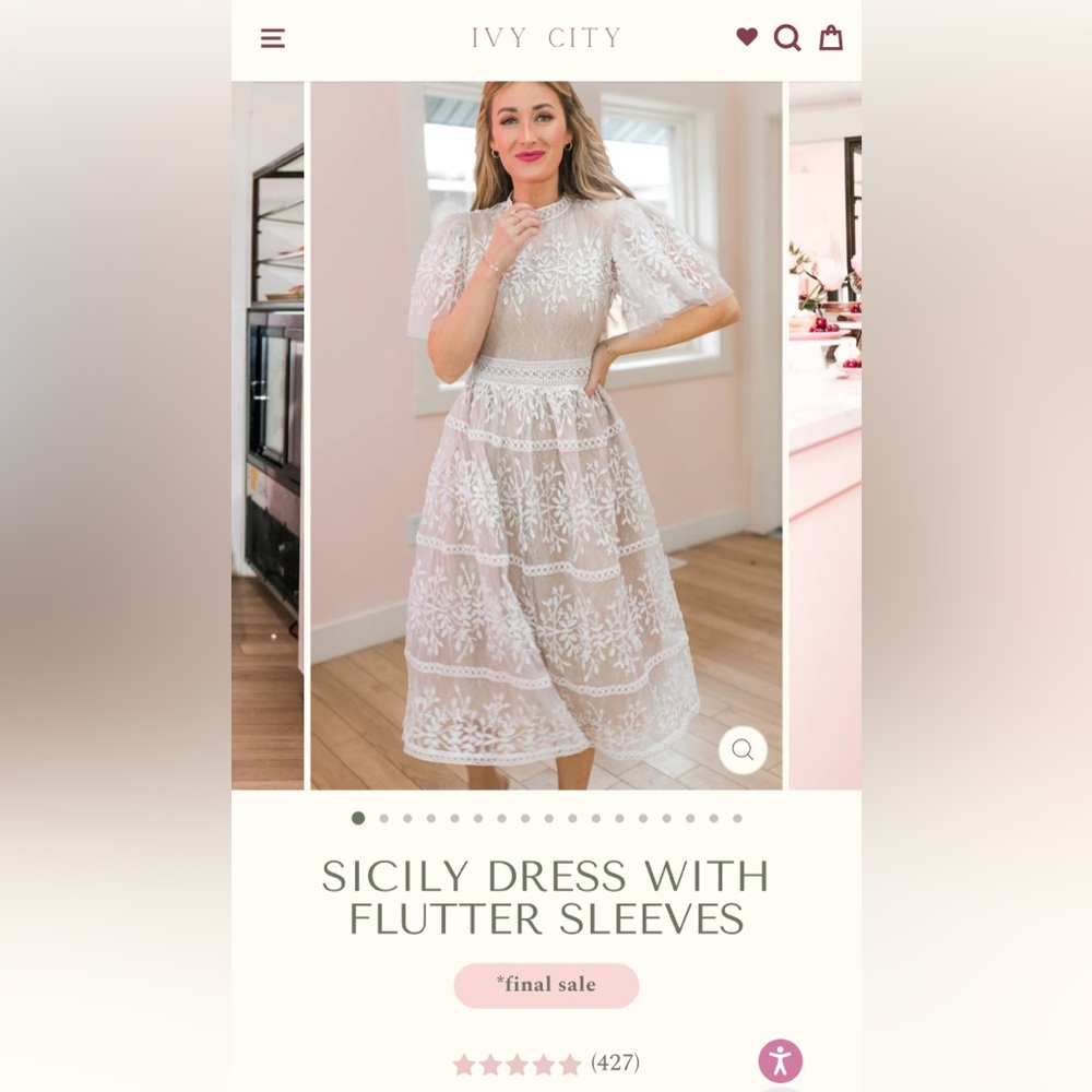 NWT | Sicily Flutter Sleeve Dress | 2X